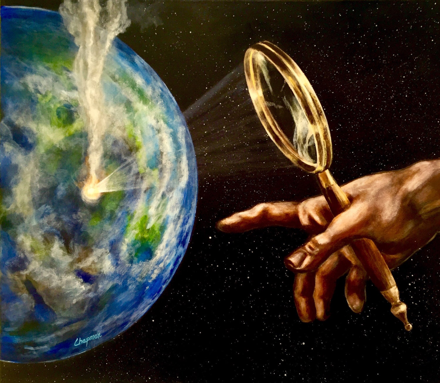 Magnifying Glass Painting