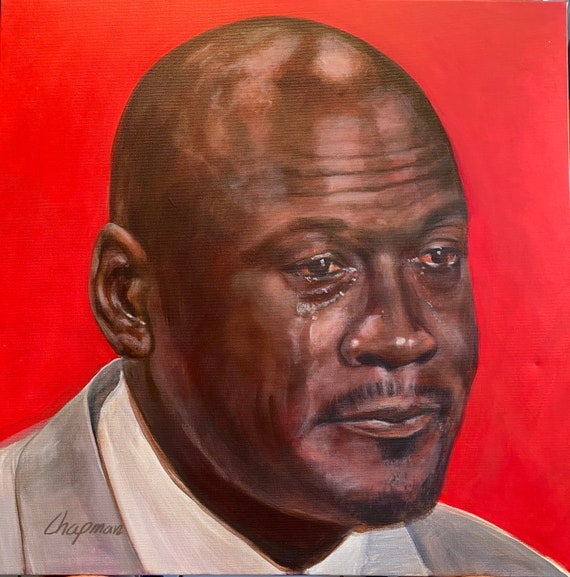 Sad Crying Jordan Michael Jordan Meme Original Acrylic Etsy