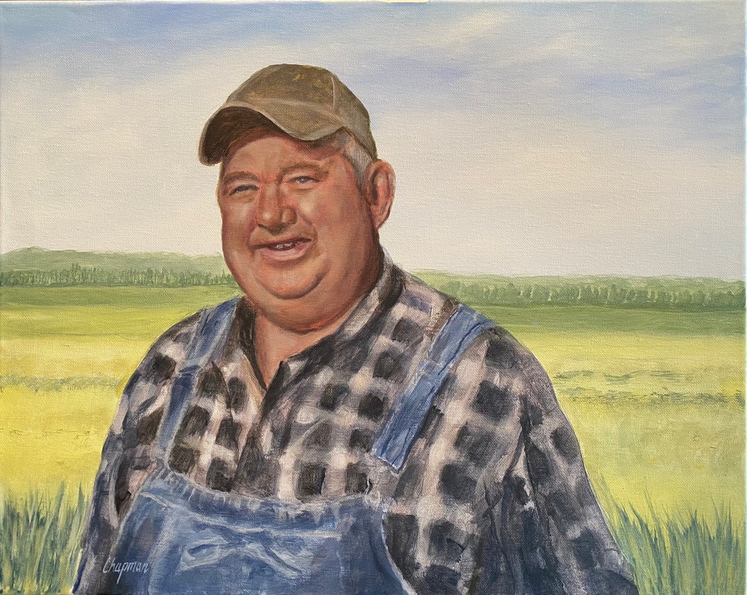 It Aint Much but Its Honest Work Farmer Meme Painting 16 X 20 Original