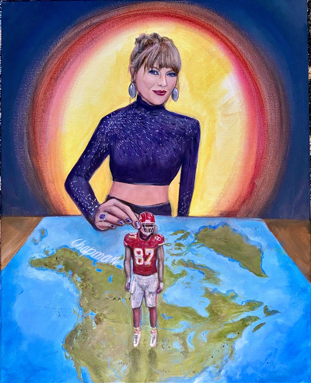 Taylor Swift Putting Travis Kelce on the Map Literally Wearing Grammy