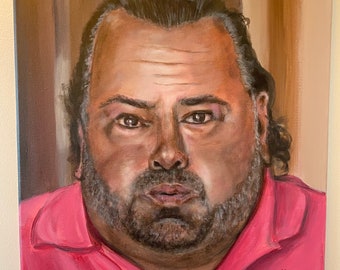 Big Ed, no neck Ed from 90 day fiancé frustrated meme. Artist signed print, multiple variations.