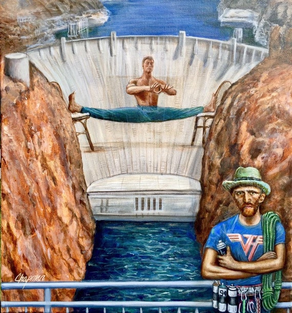 Vincent van Gogh vandalizes Hoover dam with a Jean-Claude Van | Etsy