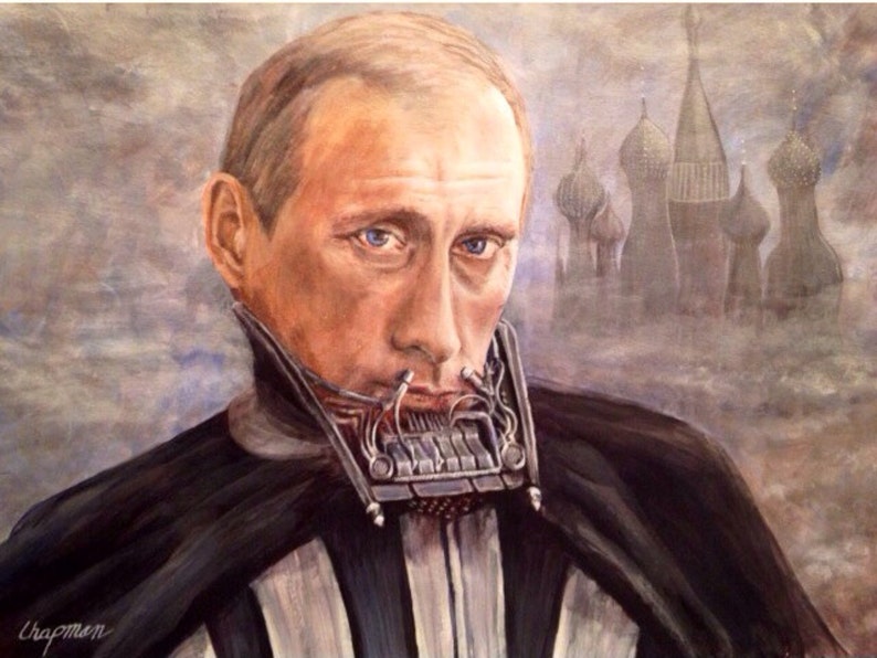 Putin as Darth Vader 11 x 14 original painting on image 1