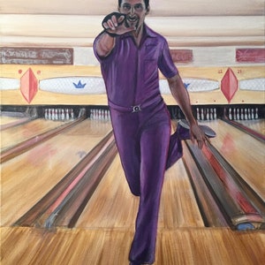 Jesus Quintana from the big Lebowski after bowling a strike. Artist signed print. Multiple variations. image 2