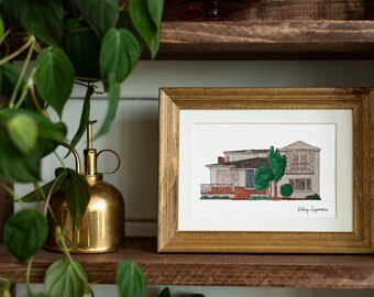 Custom Home Watercolor Illustration