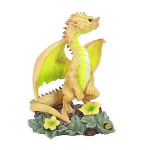 HONEYDEW DRAGON FIGURINE, dragon, tan dragon,dragon gift,unique,figurine,honeydew dragon,cute dragon,kitchen decor,unique gift,melon