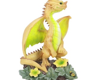 HONEYDEW DRAGON FIGURINE, dragon, tan dragon,dragon gift,unique,figurine,honeydew dragon,cute dragon,kitchen decor,unique gift,melon