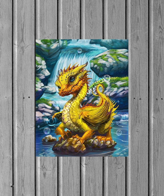 RUBBER DUCKY DRAGON Print 4x6, 8.5x11, or 11x14, Dragon Art