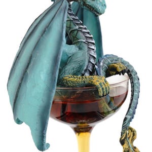 Manhattan Dragon Figurine, Martini Glass, Statue of Liberty Inspired image 3