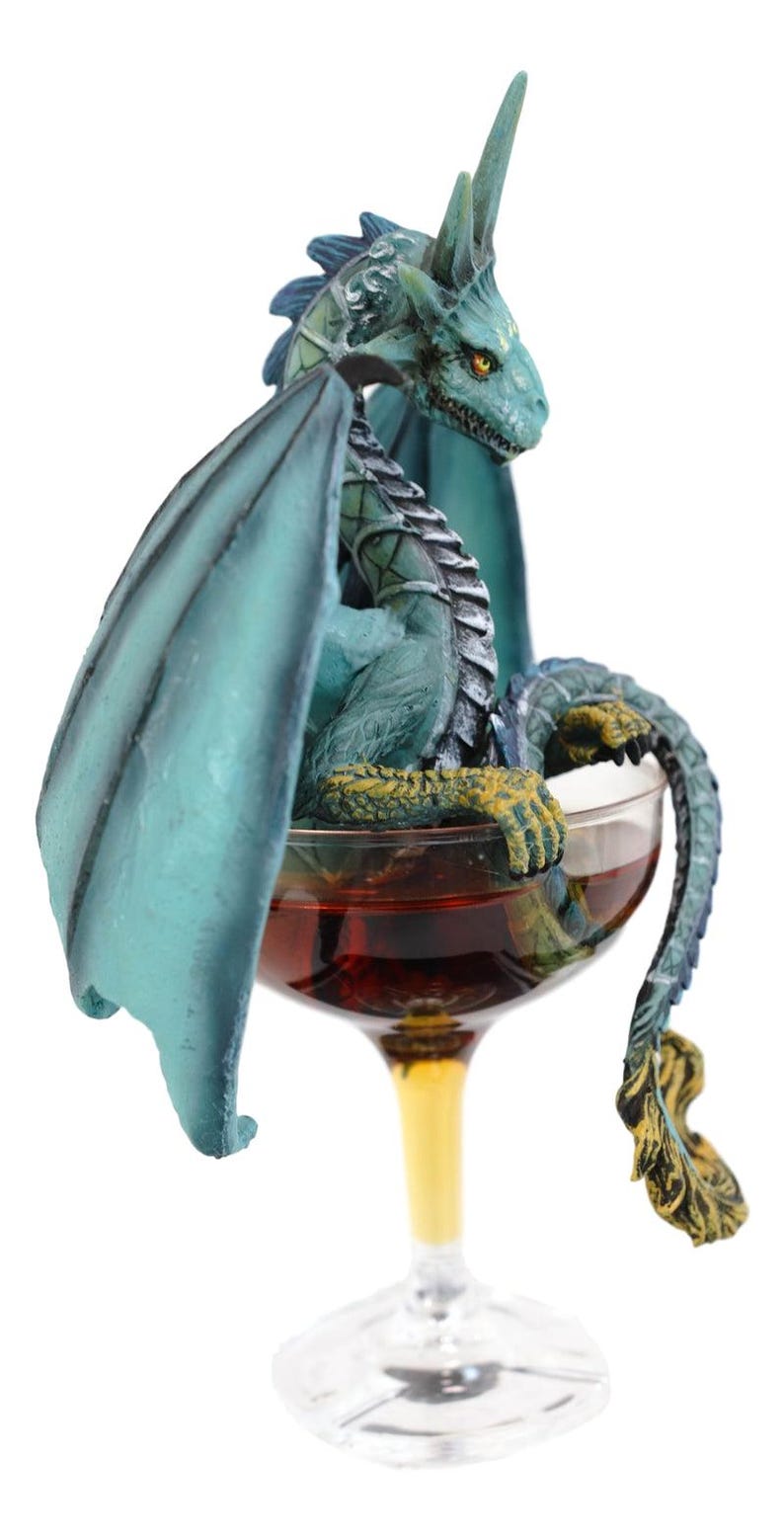 Manhattan Dragon Figurine, Martini Glass, Statue of Liberty Inspired image 3