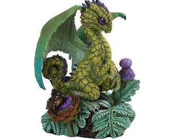 ARTICHOKE DRAGON FIGURINE,artichoke,dragon,dragon gift,figurine,green dragon,kitchen decor,unique gift,cute dragon,vegetable dragon