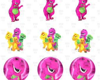 Barney Baby Bop BJ Riff Digital Bottle Cap Images