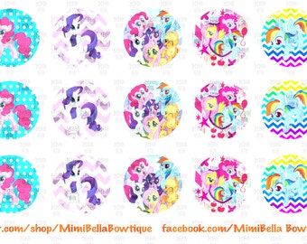 My Little Pony Friendship Is Magic Digital Bottle Cap Images Pinky Pie, Rarity, Rainbow Dash