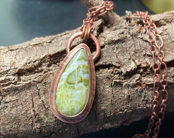 Green Earth Jasper Petite Peekaboo Pendant Mother's Day Gift Mom Daughter Sister Nana Granddaughter Graduation Gift Spring Trending Garden