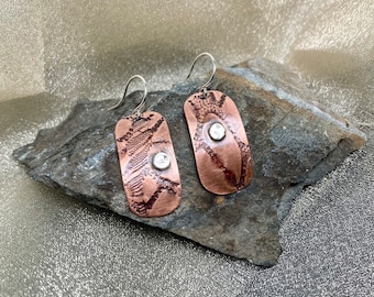 Mixed Metal Earrings Silver Copper Winter Wardrobe Treat Yourself Birthday Gift Girlfriend Mom Sister Aunt Niece Neighbor Coworker Thank You