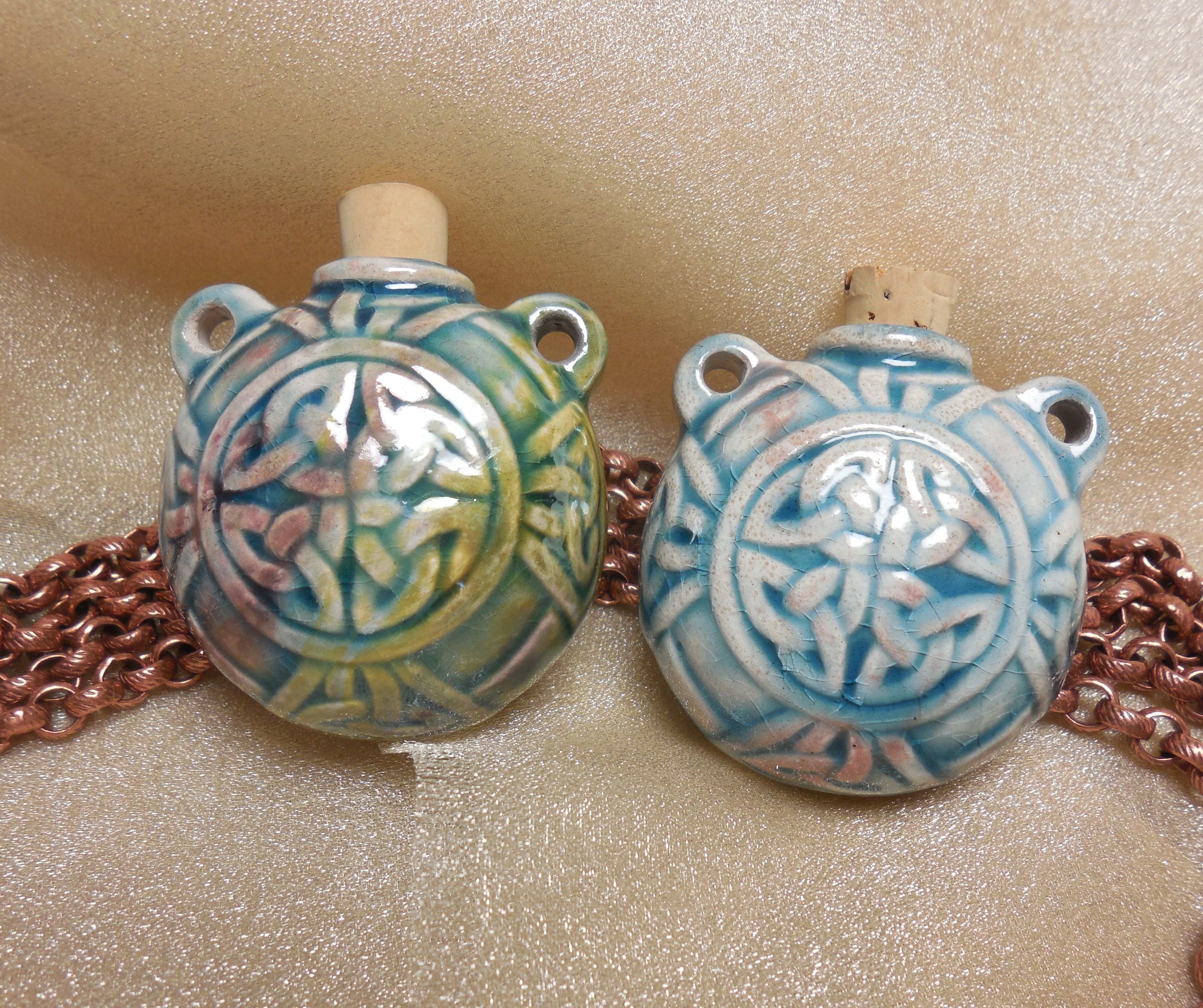 Celtic Knot Ceramic Bottle Irish Welsh Celtic Knot Bottle Irish Welsh Scottish