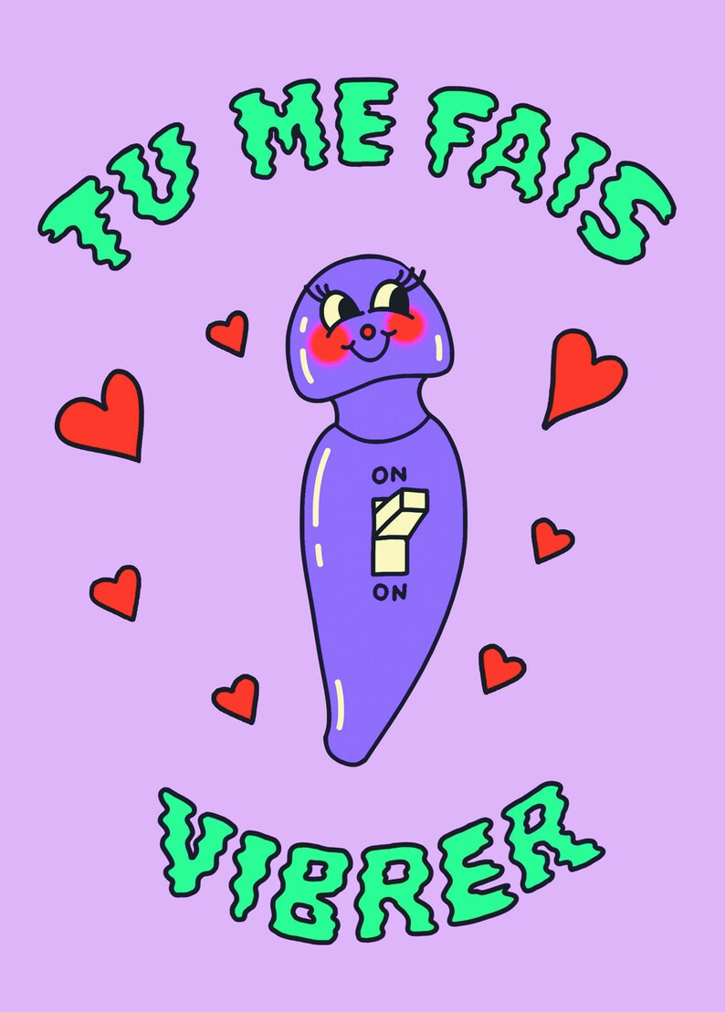 Tu me Fais Vibrer GREETING CARD
