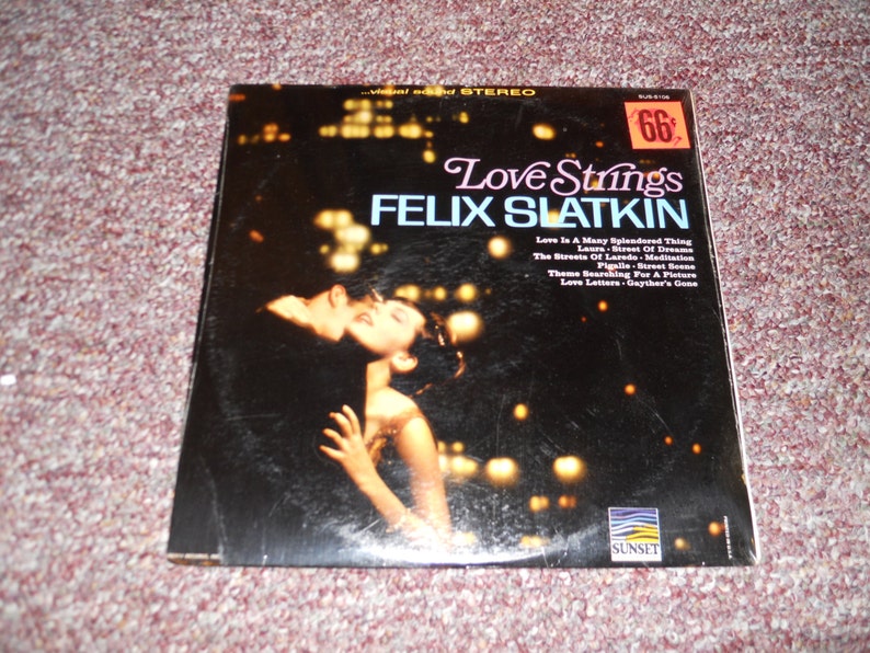 Still Sealed Love Strings Felix Slatkin Vinyl Record LP .66 cents gotta love it image 1