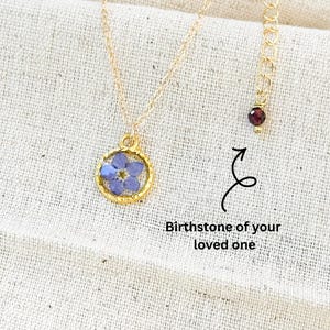 Miscarriage gift pregnancy loss gift forget-me-not necklace baby&#39;s breath miscarriage keepsake gift for grief forgetmenot gifts for daughter