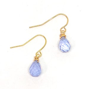 Chalcedony earrings. Minimalist earrings gold. Handmade jewelry gifts for women. Small earrings dangle. Bridesmaid gifts jewelry boho image 10