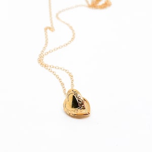 Heart locket mini gold Jewelry gift for teen heart charm necklace small heart locket photo tiny minimalist jewelry love jewelry gift for her