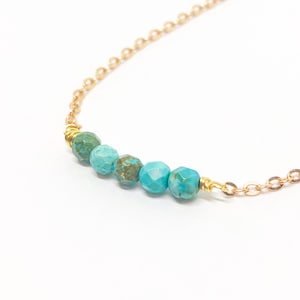 Turquoise necklace gold dainty necklace dainty jewelry handmade jewely gift for women Holiday gifts under 30 Gift for teen teenage girl gift