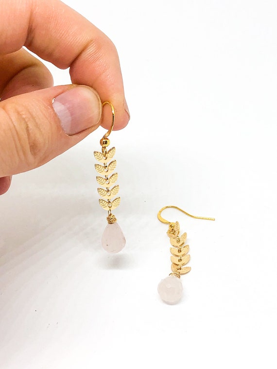 Earrings Gold Earrings Dangle Gemstone Earring Tiny Dangle Earring