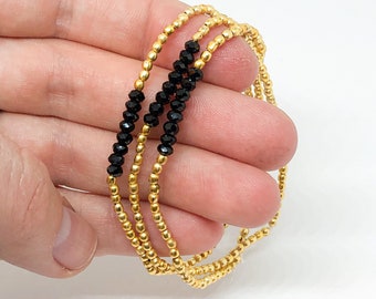 Bracelet stack black bracelet layering bracelet layering jewelry set of 3 bracelet for teen gift for teen jewelry gift for women handmade