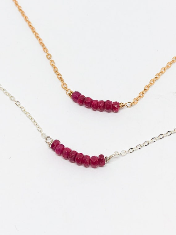 Ruby birthstone necklace for mom deals