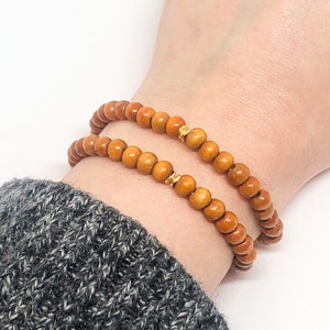 Wooden bracelet men surfer bracelet for men wood beaded bracelet stacking bracelet gift idea for him wooden accessories gift for man gift