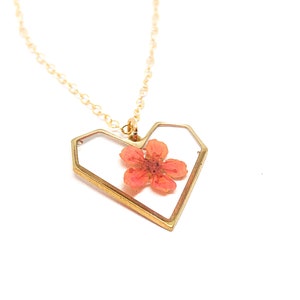 Flower necklace gold floral jewelry nature jewelry gift for women indie gift for teenage girl bohemian style jewelry handmade jewelry gold