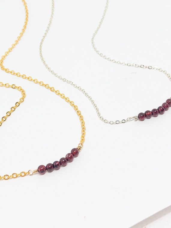 Garnet birthstone necklace for mom deals