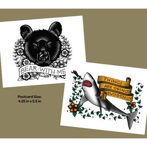 Cartão postal para impressão de distanciamento social, cartões de quarentena, cartões postais para download instantâneo, tenha paciência comigo, as coisas estão indo muito bem