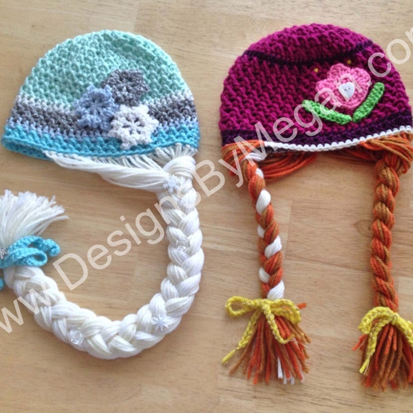 Princess & Ice Queen Crochet Hat Patterns