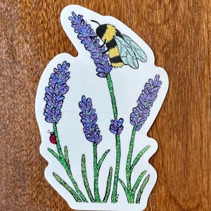 Bumblebee Die Cut Sticker - Reproduction of Original Acrylic Stipple Painting