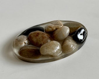 Resin Soap Dish - Small Oval, Rock