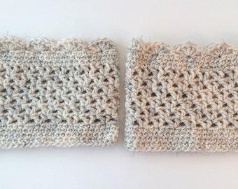 Crochet Cream Boot Cuffs