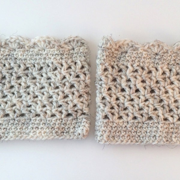 Crochet Cream Boot Cuffs