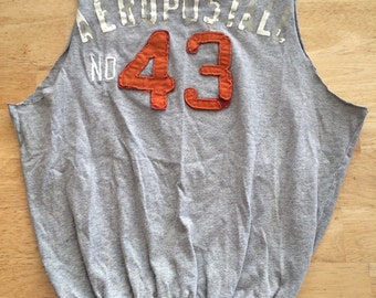 Upcycled grau Aeropostale T-Shirt-Markt-Tasche
