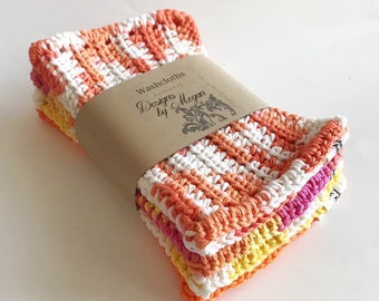 Crochet Multi-Colored Washcloths