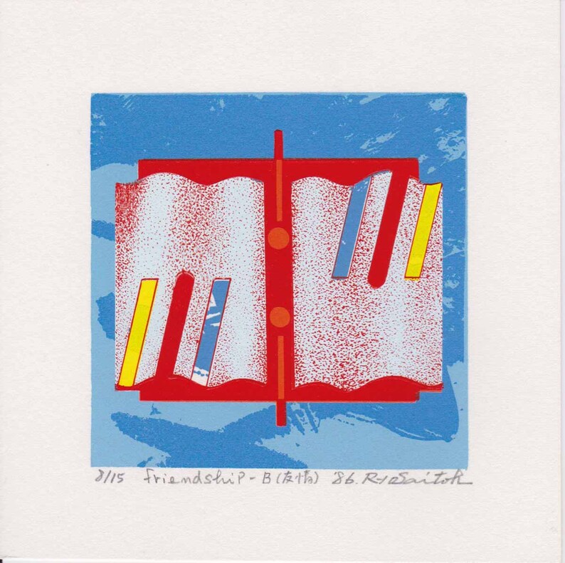 Modern Japanese Art. Vintage Sosaku Print by Ryo Saitoh. Etsy