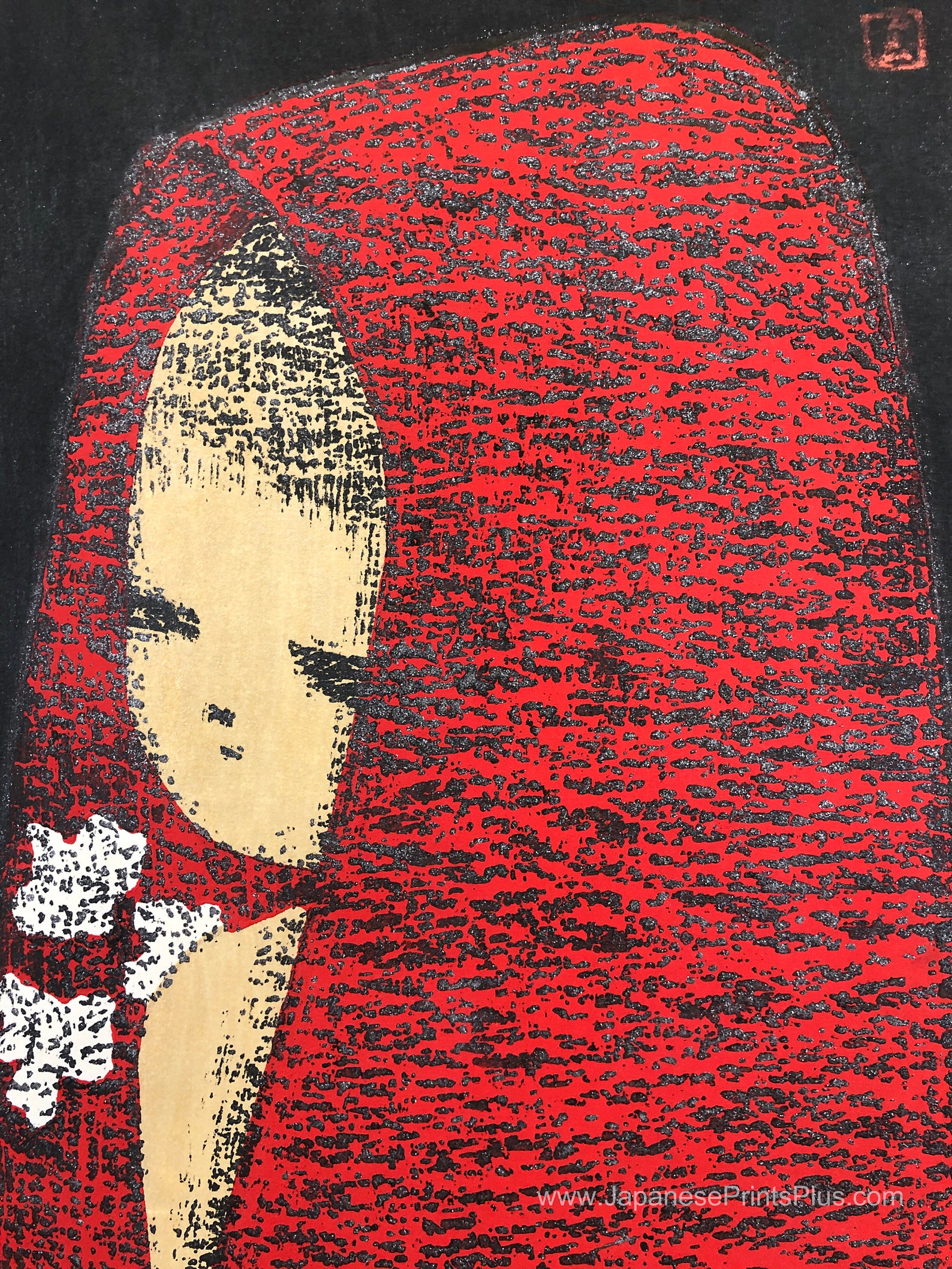 KAORU KAWANO, Original Handmade Japanese Woodblock Print. Sosaku Hanga