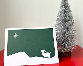 MULTIPACK Severance Goat Christmas Card / Greeting Card - Lumon Prop