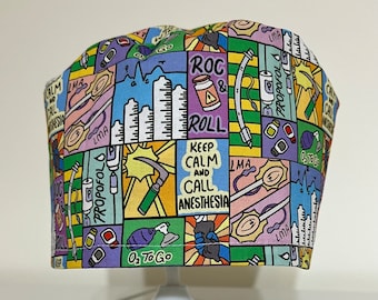 Call Anaesthesia Handmade Scrub Hat Scrub Cap