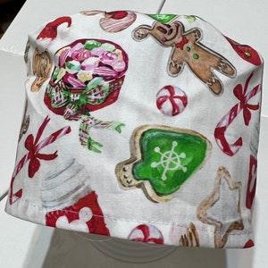 Christmas Gingerbread with Everyone’s Favourite Mouse Handmade Scrub Hat Scrub Cap