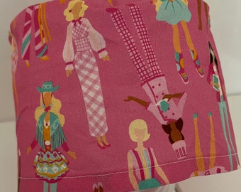 BarbieDoll Dream Dress-Ups on Pink Handmade Scrub Hat Scrub Cap