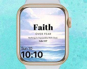 Apple Watch Wallpaper Christ Glaube über Angst Nichts ist unmöglich mit Gott Lukas 1:37