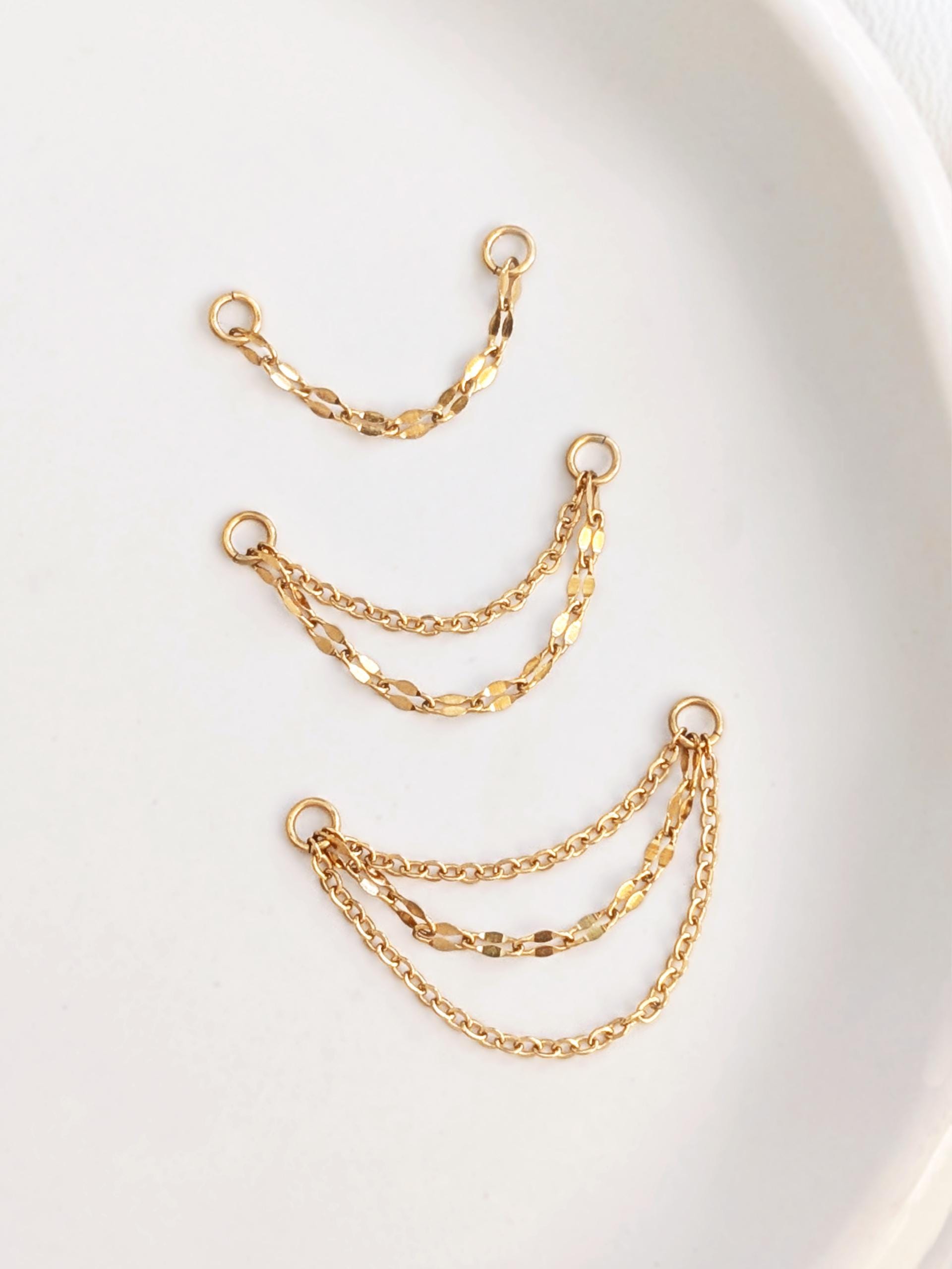 Chain Piercing Earrings