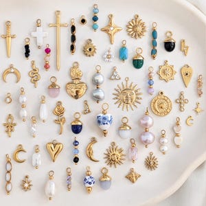 Ciondoli in acciaio per orecchini a cerchio personalizzati. Ciondolo singolo per un singolo orecchino a cerchio - Crea i tuoi gioielli