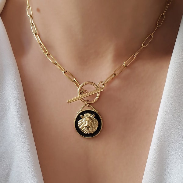 Collier ethnique vintage marron et bronze - Montres & Bijoux